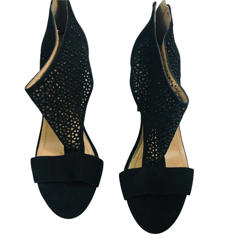 BCBGeneration  Cage Open Toe Leather Heels 8.5b BCBG Kadia